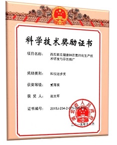 河北省科学技术奖励证书